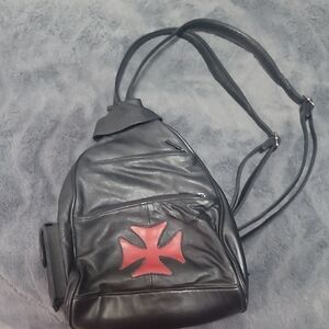 Black and Red Riding Crossbody Bag